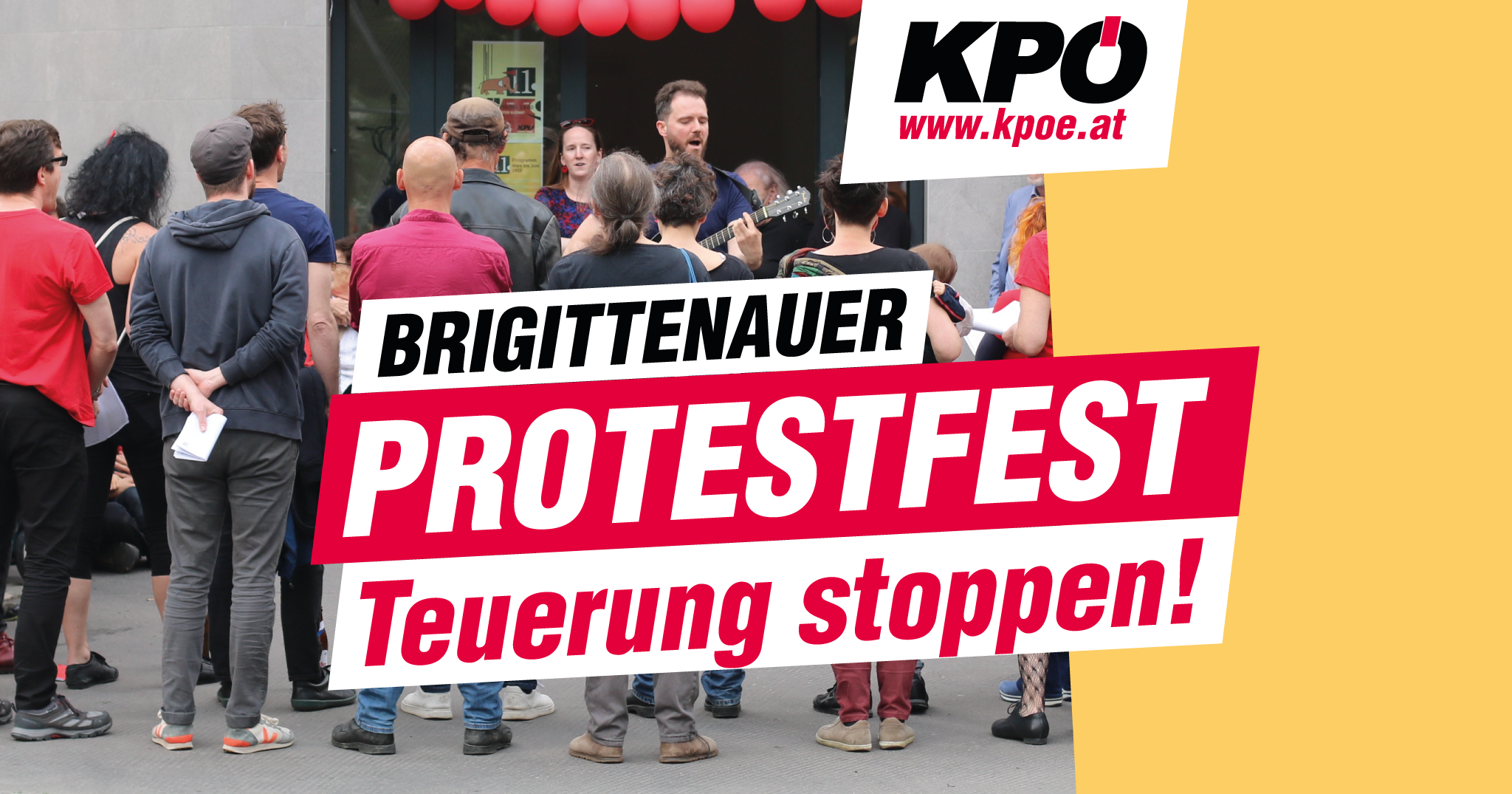Brigittenau: Protestfest und Umzug - Gegen die Teuerungen!